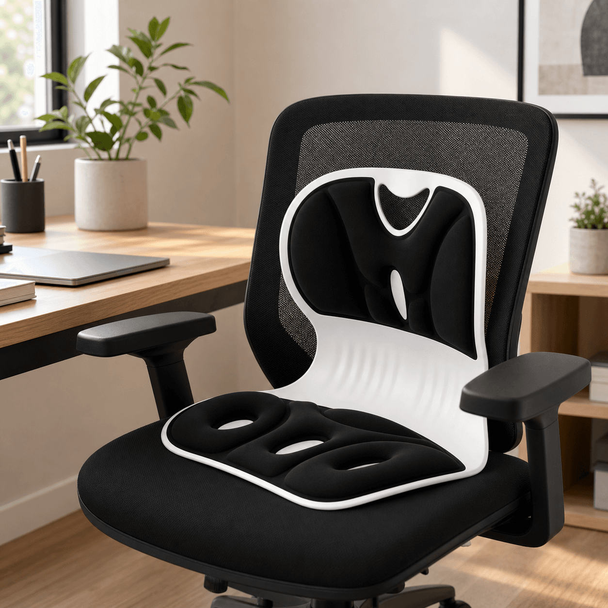 Ergonomisk lændestøtte fra siden